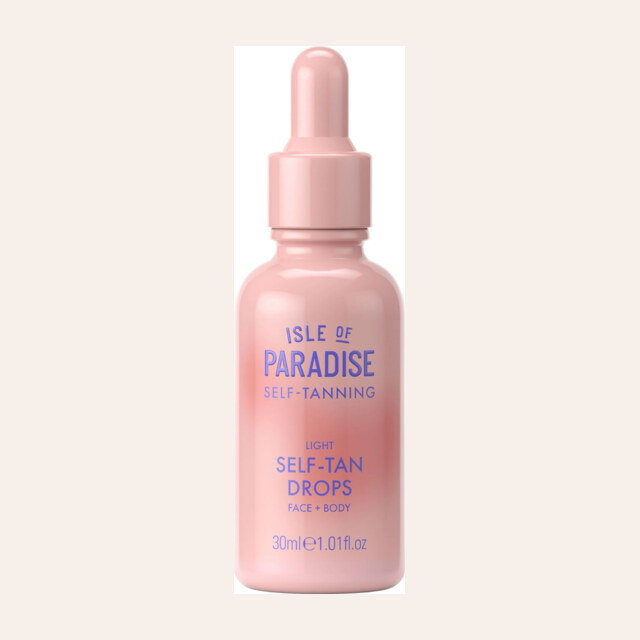 Editorial product illustration for Isle of Paradise Self-Tanning Body Drops.