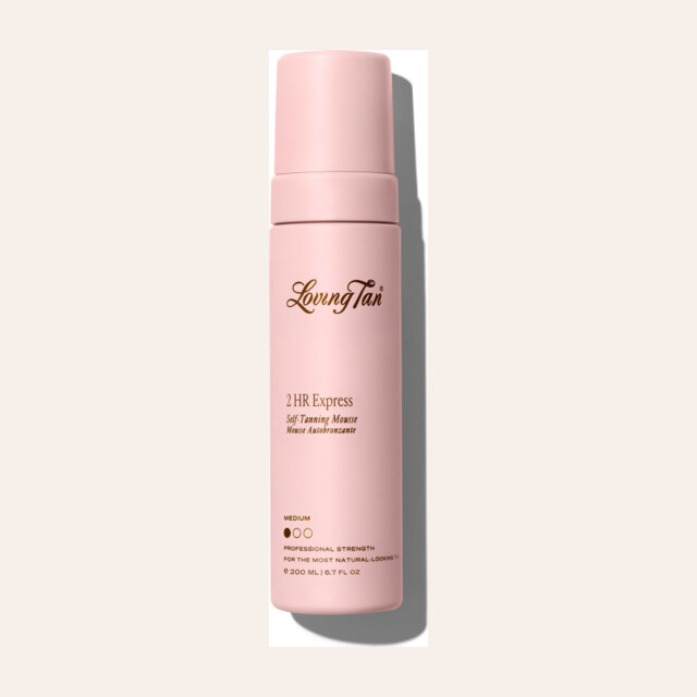 Editorial product illustration for Loving Tan 2 HR Express Self Tanning Mousse.
