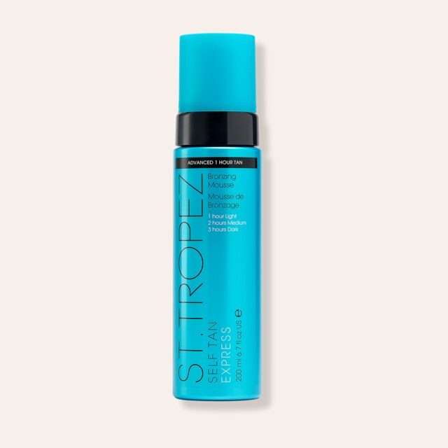 Editorial product illustration for St. Tropez Self Tan Express Bronzing Mousse.